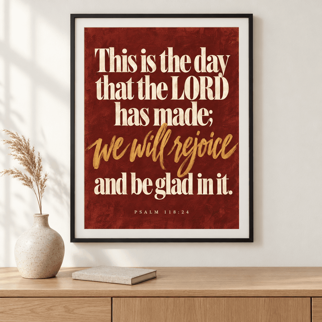 This Is the Day Scripture Wall Art, shown framed
