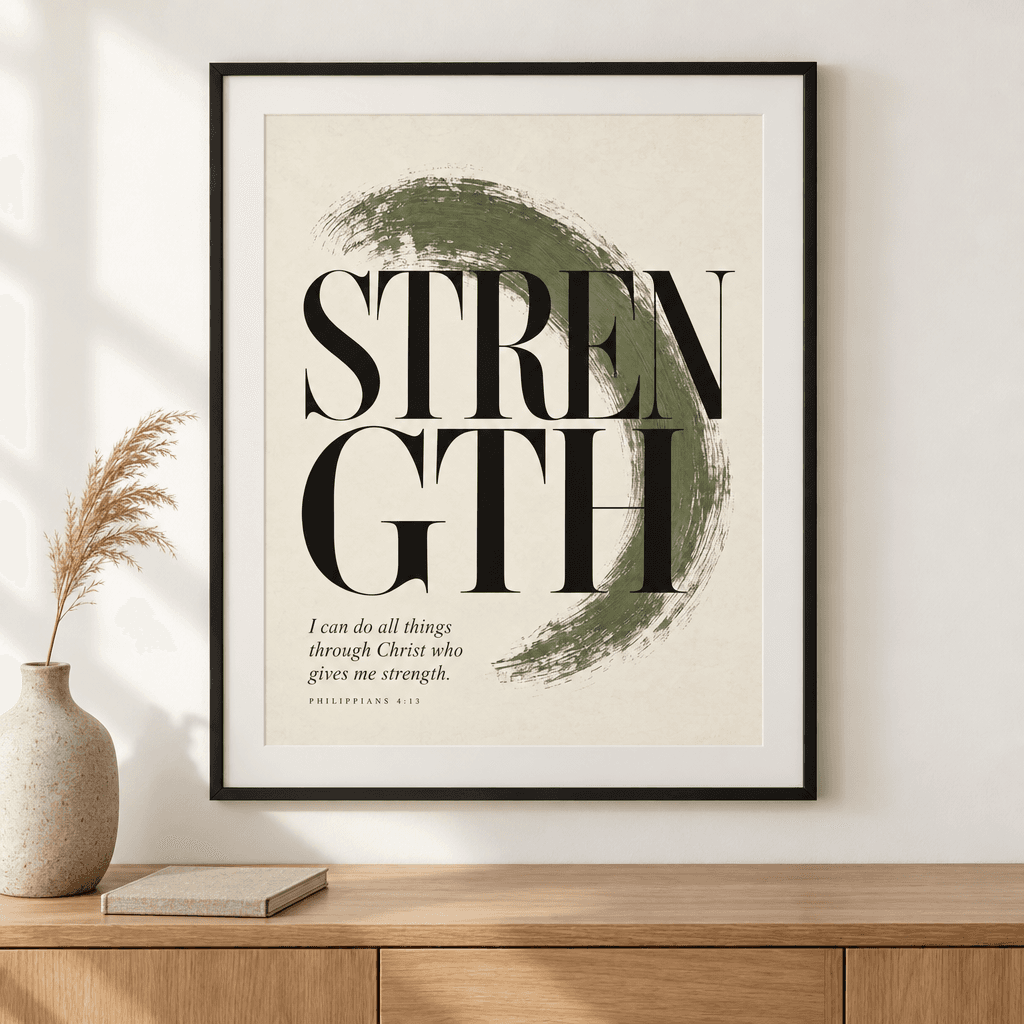 All Things Scripture Wall Art, shown framed